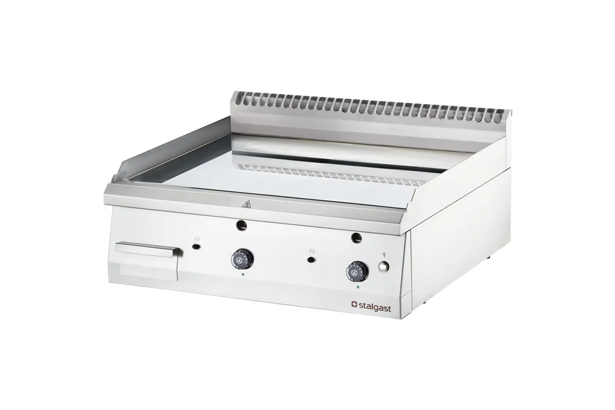 Płyta grillowa nastawna, chromowana, gładka, gazowa, 800x700, 13.0 kW, G20/20 mbar Stalgast 9737110