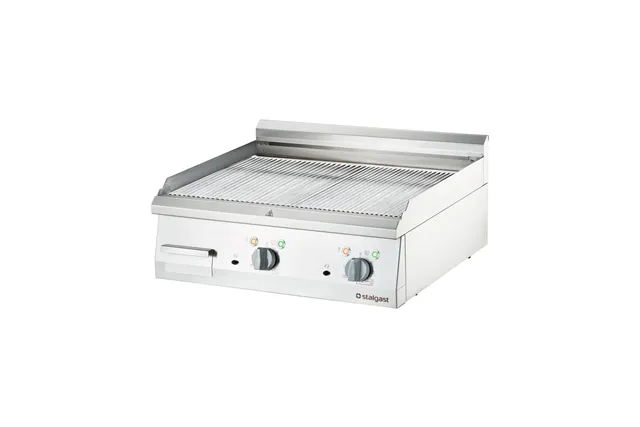 Płyta grillowa elektryczna, chromowana, ryflowana, P 8.1 kW, U 400 V Stalgast 9737200