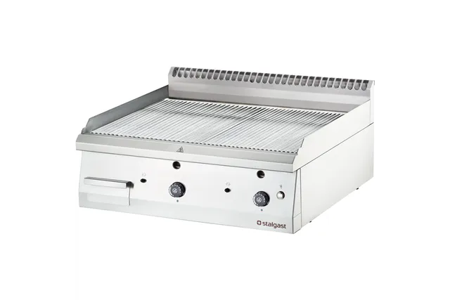 Płyta grillowa nastawna, chromowana, ryflowana, gazowa, 800x700, 13.0 kW, G20/20 mbar Stalgast 9737210