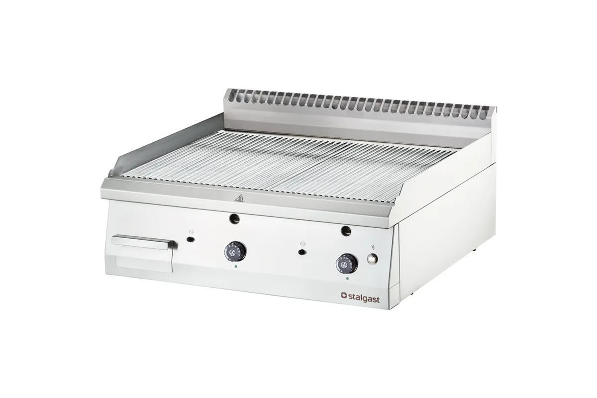 Płyta grillowa nastawna, chromowana, ryflowana, gazowa, 800x700, 13.0 kW, G30/37 mbar Stalgast 9737230