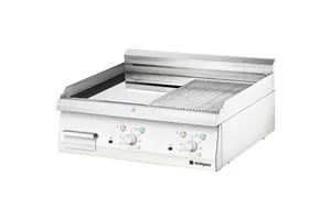Płyta grillowa elektryczna, chromowana, gładko-ryflowana, P 8.1 kW, U 400 V Stalgast 9737300