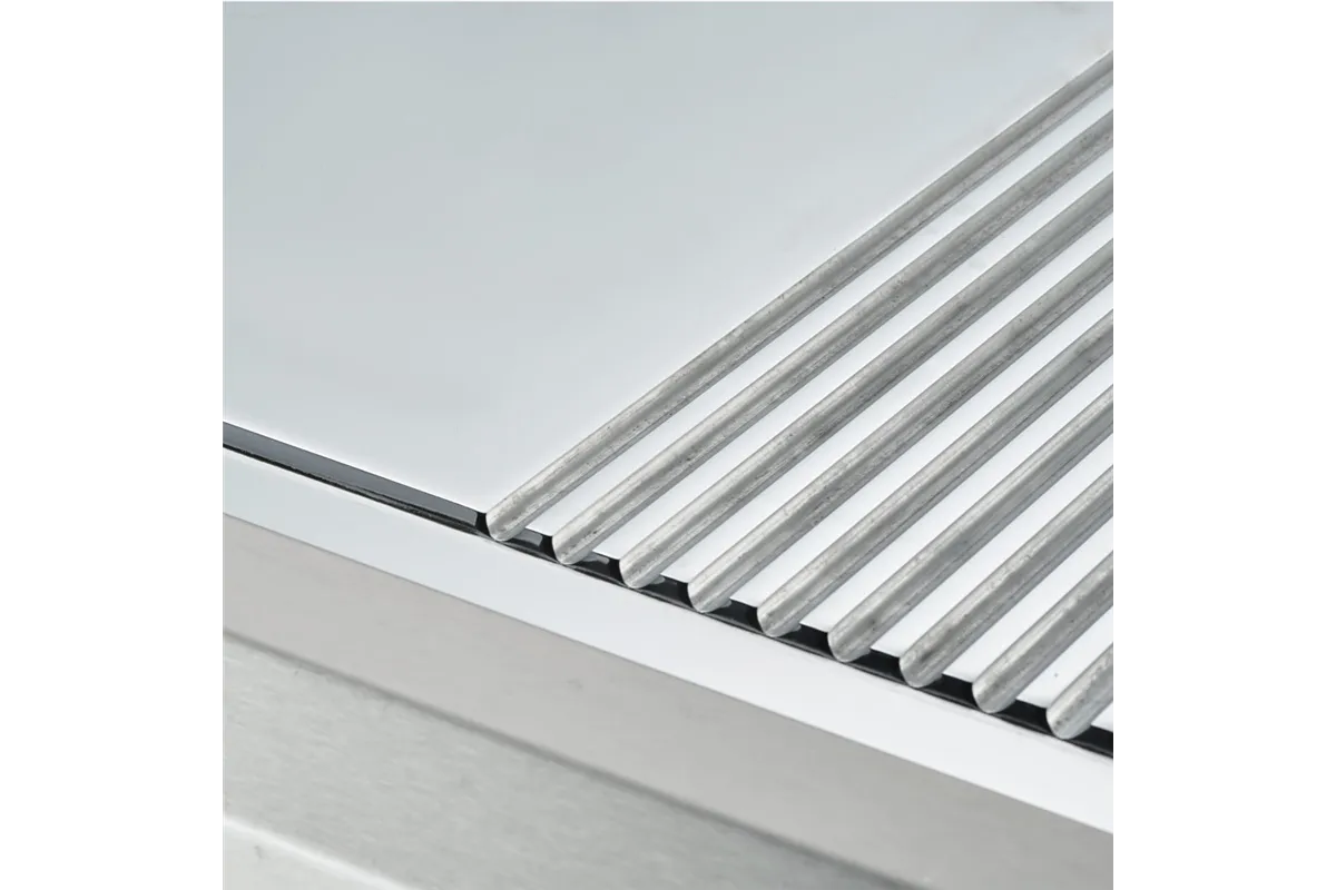 Płyta grillowa elektryczna, chromowana, gładko-ryflowana, P 8.1 kW, U 400 V Stalgast 9737300
