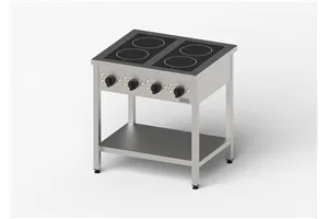 Kuchnia ceramiczna, Gredil, 800x700x850 mm, 4-polowa, P 10 kW, U 400 V Gredil 977550