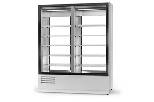 Szafa chłodnicza dwustronnie przeszklona, rozsuwana, szyba od klienta stała, szerokość 1600 mm RAPA SCH-2SR-1600-1D-AD-3KL-Eco