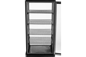Witryna Chłodnicza Cukiernicza 98L YATO YG-05053 Czarna - 4 Półki, Oświetlenie LED, Przeszklona z 4 Stron