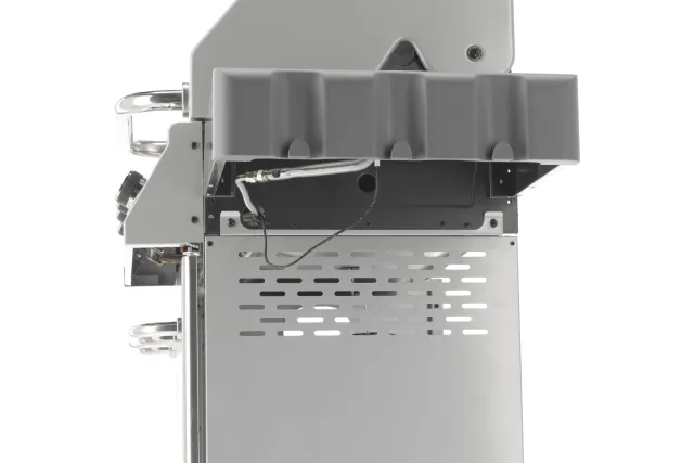 Grill gazowy 3+1 ze stali nierdzewnej - 11,2 kW, żeliwny ruszt, pokrywa z szybą, palnik boczny YATO YG-20015