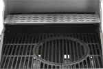 Grill gazowy 3+1 ze stali nierdzewnej - 11,2 kW, żeliwny ruszt, pokrywa z szybą, palnik boczny YATO YG-20015