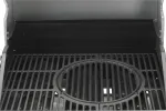 Grill gazowy 3+1 ze stali nierdzewnej - 11,2 kW, żeliwny ruszt, pokrywa z szybą, palnik boczny YATO YG-20015