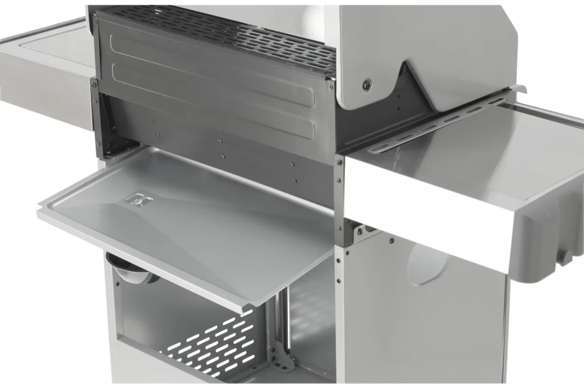Grill gazowy 3+1 ze stali nierdzewnej - 11,2 kW, żeliwny ruszt, pokrywa z szybą, palnik boczny YATO YG-20015