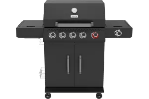 Grill gazowy YATO 5+1 z palnikiem infrared 800°C – 19,5 kW, 6 palników, żeliwne ruszty YG-20031