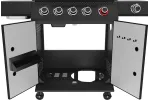 Grill gazowy YATO 5+1 z palnikiem infrared 800°C – 19,5 kW, 6 palników, żeliwne ruszty YG-20031