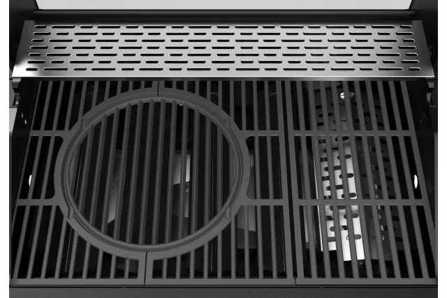 Grill gazowy YATO 5+1 z palnikiem infrared 800°C – 19,5 kW, 6 palników, żeliwne ruszty YG-20031