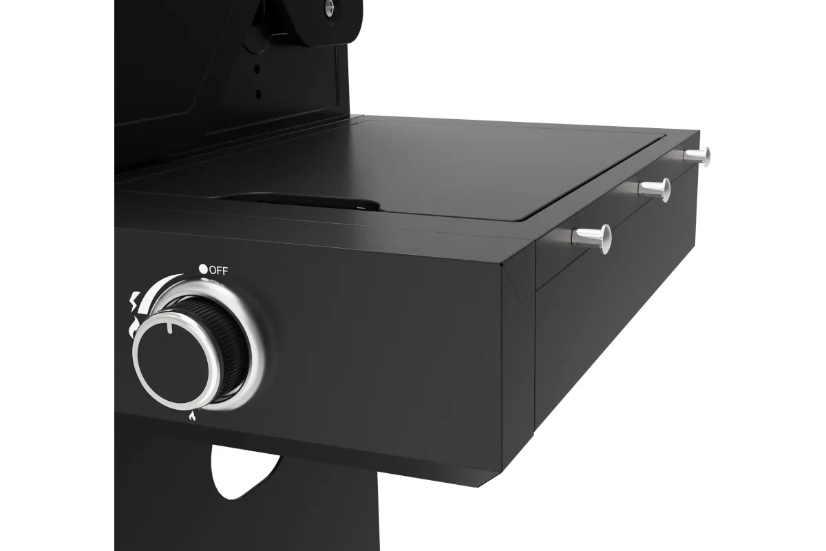 Grill gazowy YATO 5+1 z palnikiem infrared 800°C – 19,5 kW, 6 palników, żeliwne ruszty YG-20031