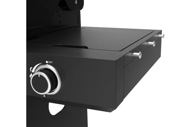 Grill gazowy YATO 5+1 z palnikiem infrared 800°C – 19,5 kW, 6 palników, żeliwne ruszty YG-20031