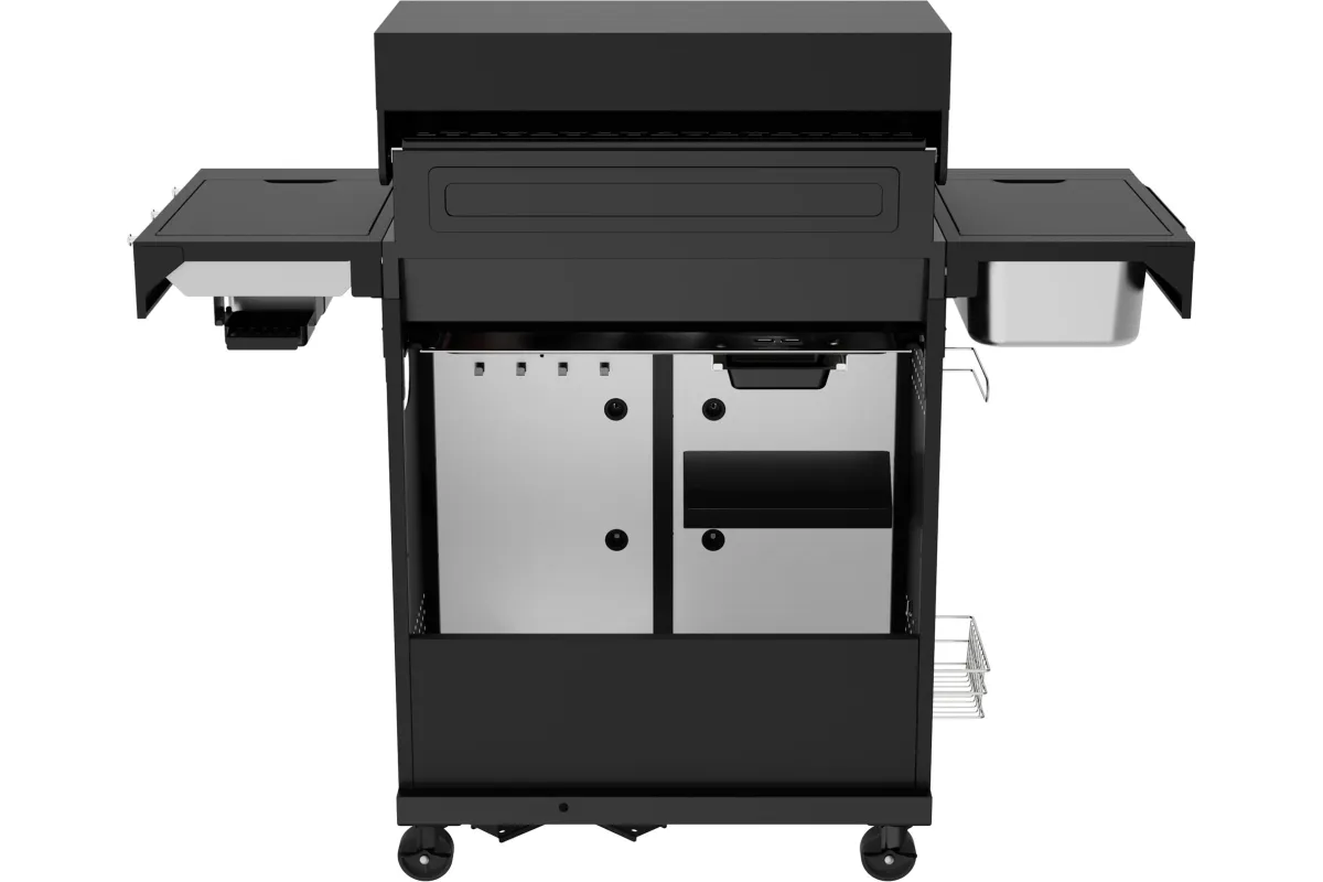 Grill gazowy YATO 5+1 z palnikiem infrared 800°C – 19,5 kW, 6 palników, żeliwne ruszty YG-20031