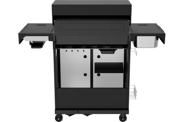 Grill gazowy YATO 5+1 z palnikiem infrared 800°C – 19,5 kW, 6 palników, żeliwne ruszty YG-20031