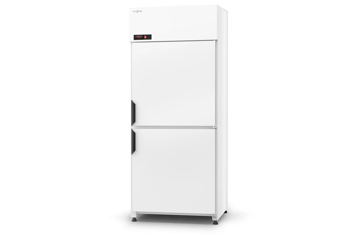 Szafa chłodnicza zapleczowa, dwudrzwiowa, agregat górny, 3 klasa klimatyczna, szerokość 825 mm RAPA SCH-Z-825-2D-AG-3KL