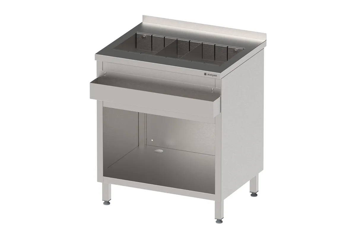 Stół z komorą na lód oraz speedrack Arte Bar 800x650x950 Stalgast 618048