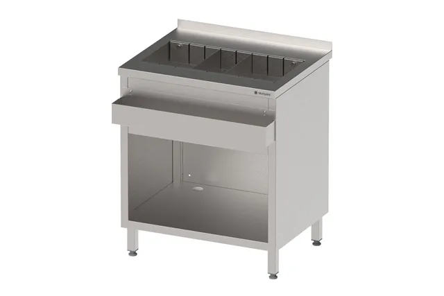 Stół z komorą na lód oraz speedrack Arte Bar 800x650x950 Stalgast 618048