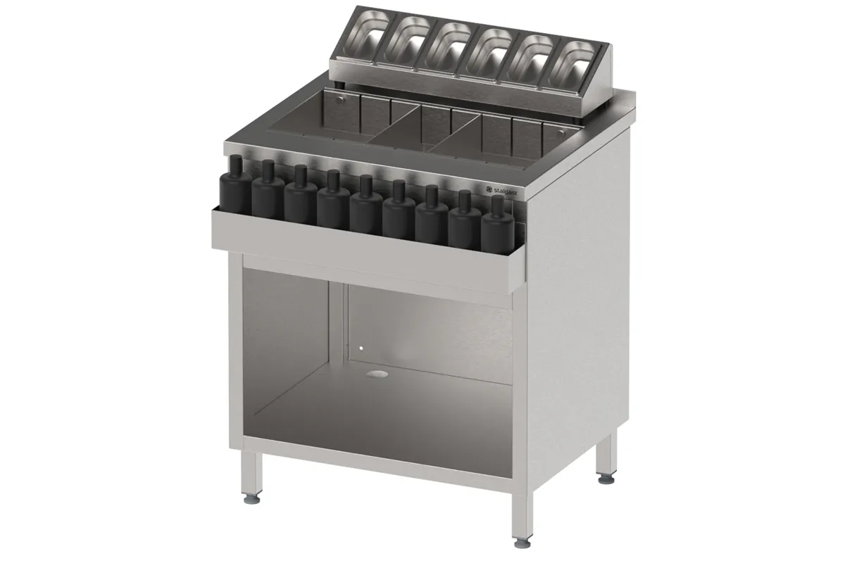 Stół z komorą na lód oraz speedrack Arte Bar 800x650x950 Stalgast 618048