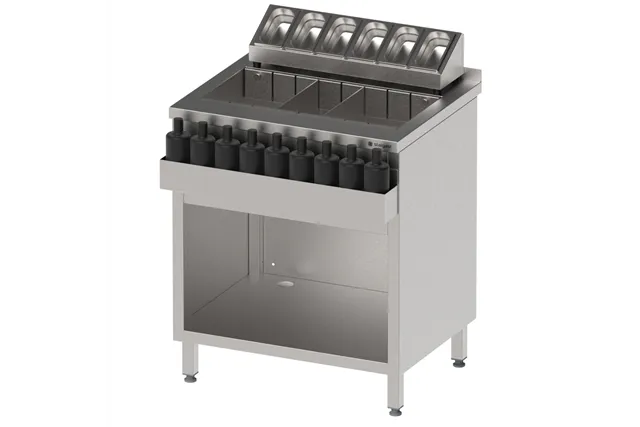 Stół z komorą na lód oraz speedrack Arte Bar 800x650x950 Stalgast 618048