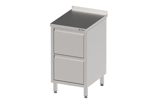 Stół przyścienny z blokiem dwóch szuflad Arte Bar 500x650x950 Stalgast 618135