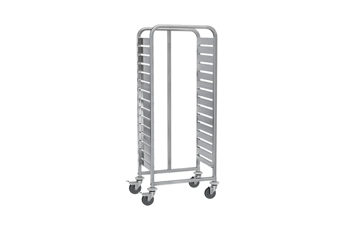 Wózek transportowy ze stali nierdzewnej, 585x370x1700 mm, Gredil, 15x GN 1/1 Gredil 662113