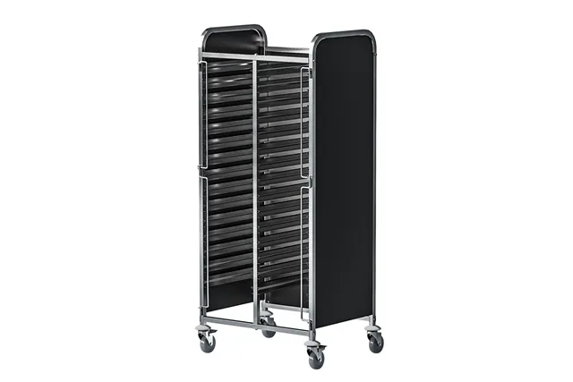 Wózek transportowy ze stali nierdzewnej, zabudowany, 30x GN 1/1 Stalgast 662321