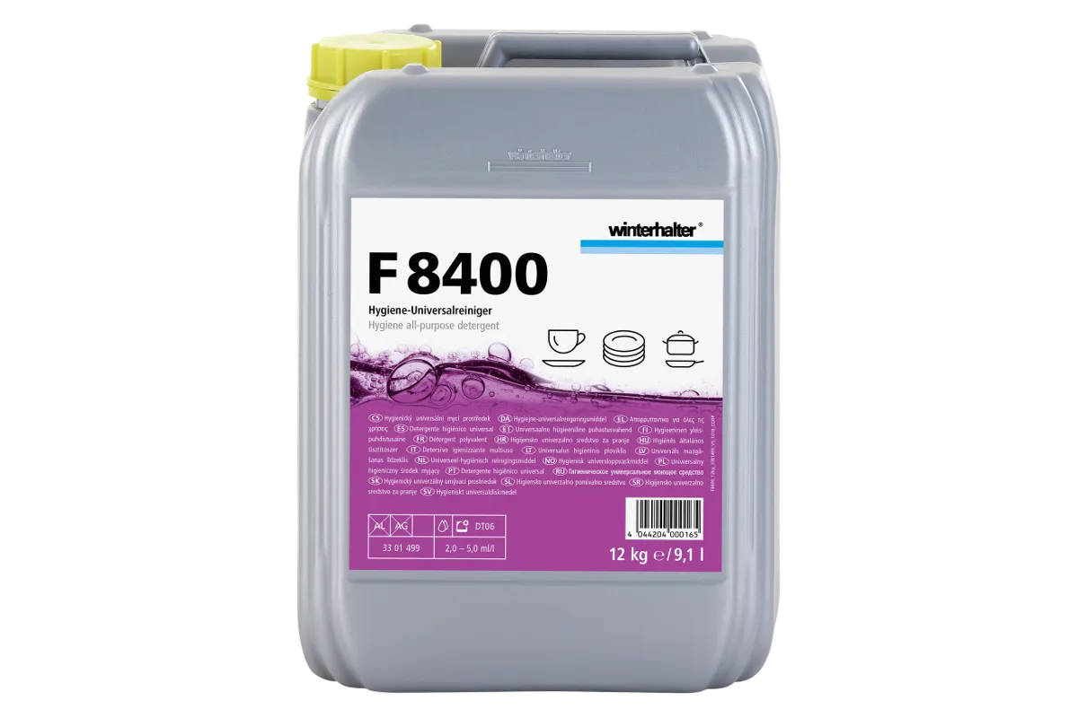 Płyn do mycia wszystkich rodzajów naczyń z porcelany, tworzyw sztucznych, stali szlachetnej F8400, 12kg
