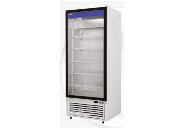 Szafa chłodnicza przeszklona lub dzielona, przeszklone drzwi, pojedyncze, typ standard 3 klasa klimatyczna, model SCH-S625/S3KL