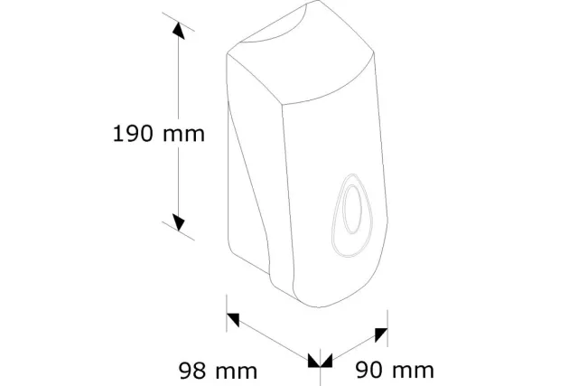 Dozownik mydła w płynie MERIDA TOP MINI z niebieskim okienkiem O POJ. 400 ML DTN102