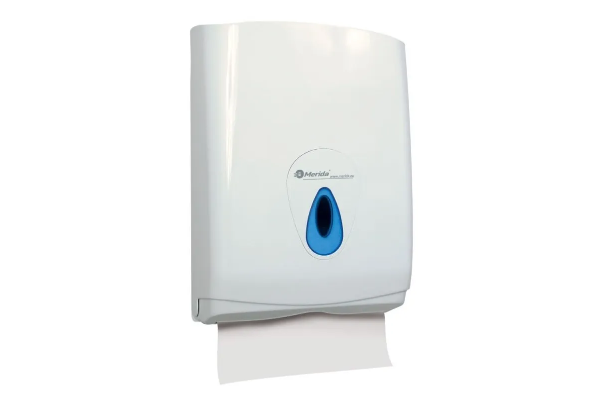 PZ1TN Pojemnik na pojedyncze ręczniki papierowe MERIDA TOP MAXI z niebieskim okienkiem ATN101