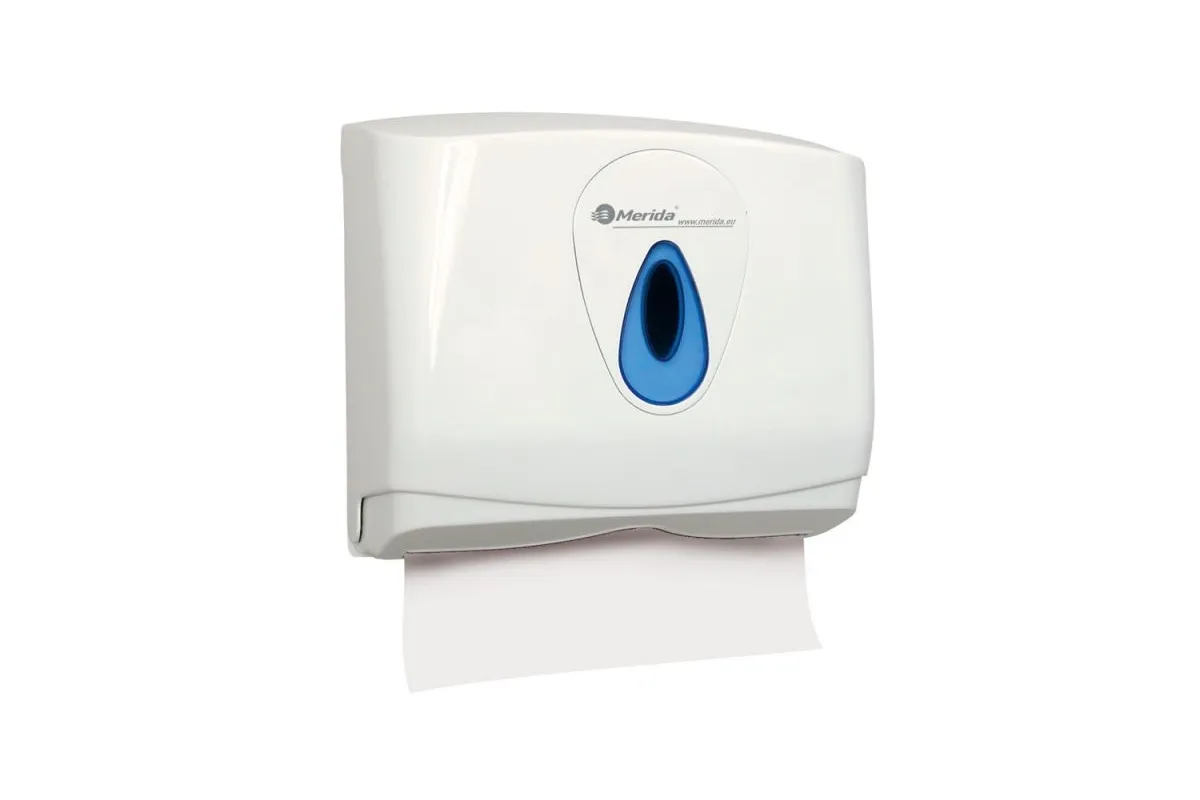 PZ2TN Pojemnik na pojedyncze ręczniki papierowe MERIDA TOP MINI z niebieskim okienkiem ATN201