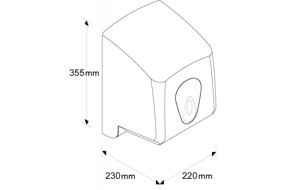 PR1TN Pojemnik na ręczniki papierowe w rolach MERIDA TOP MAXI z niebieskim okienkiem CTN101
