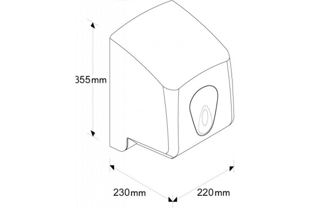 PR1TS Pojemnik na ręczniki papierowe w rolach MERIDA TOP MAXI z szarym okienkiem CTS101