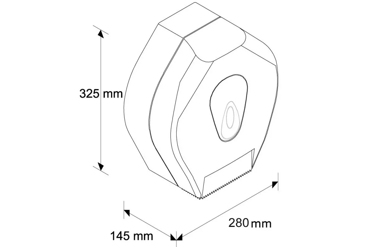 PT1TN Pojemnik na papier toaletowy MERIDA TOP MAXI z niebieskim okienkiem BTN101
