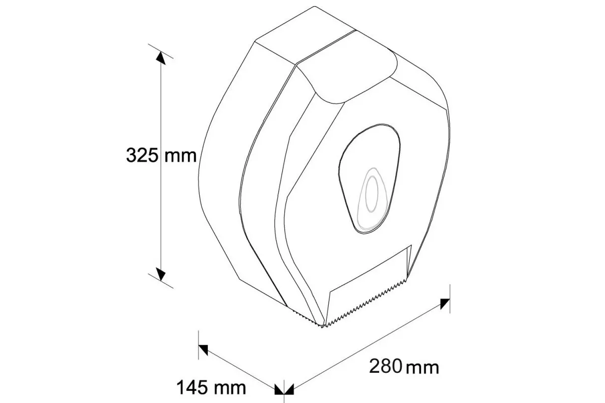 PT1TS Pojemnik na papier toaletowy MERIDA TOP MAXI z szarym okienkiem BTS101