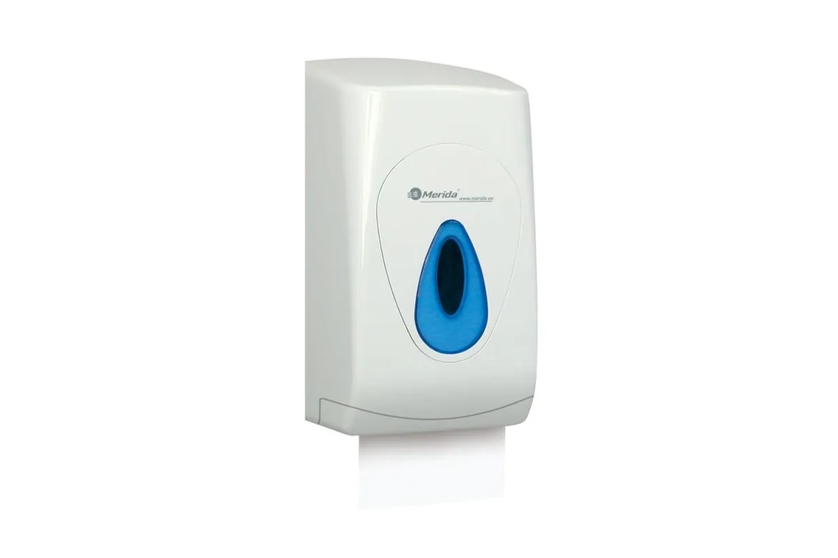 PT3TN Pojemnik na papier toaletowy w listkach MERIDA TOP z niebieskim okienkiem BTN401