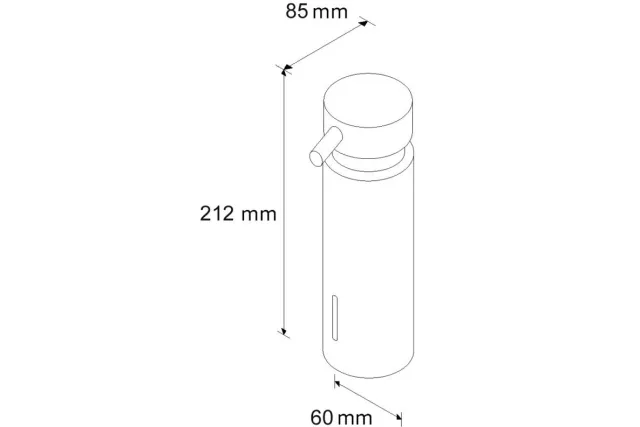 DOZOWNIK MYDŁA W PŁYNIE MOCOWANY DO BLATU, POJ. 300 ML, MOSIĄDZ CHROMOWANY POLEROWANY D44C