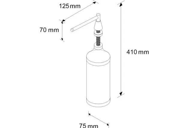 DOZOWNIK MYDŁA W PŁYNIE BLATOWY STOŻEK POJ. 1000 ML, WERSJA MATOWA - DWM101