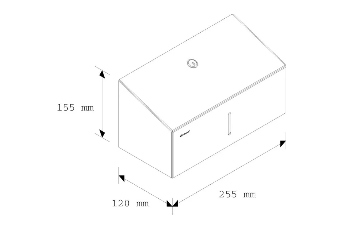 Pojemnik na ręczniki pojedyncze MERIDA STELLA MINI, wersja matowa ASM201