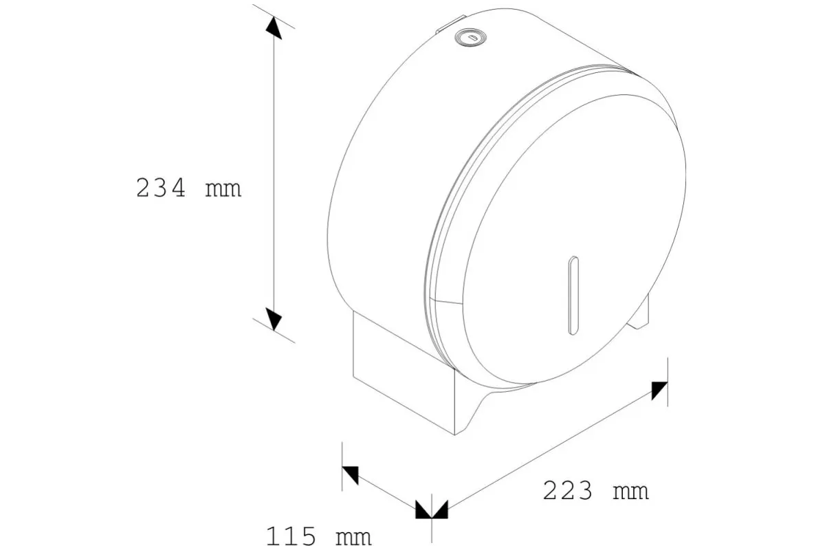 POJEMNIK NA PAPIER TOALETOWY MERIDA STELLA MINI, ŚR. PAPIERU DO 19 CM STAL MATOWA BSM201