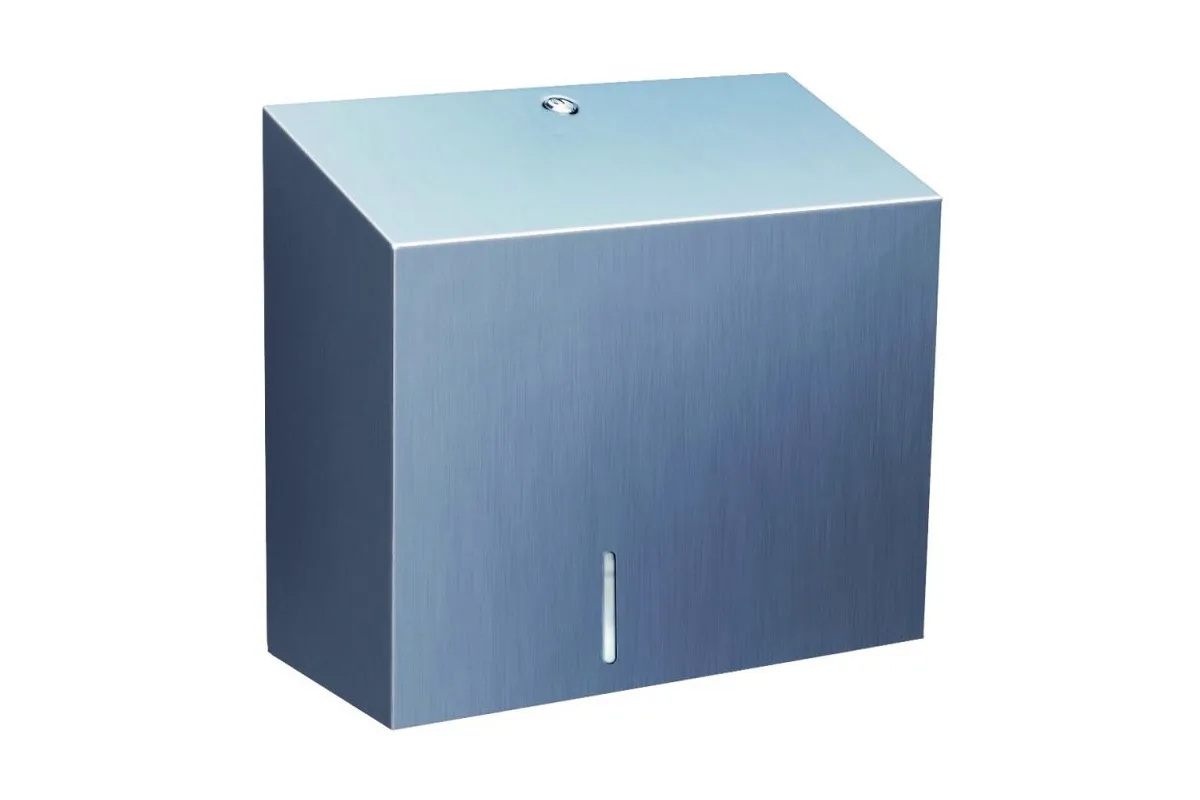 POJEMNIK NA PAPIER TOALETOWY MERIDA STELLA DUO Z UCHWYTEM NA RESZTKĘ ROLKI PAPIERU, STAL MATOWA BSM202