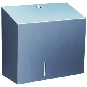 POJEMNIK NA PAPIER TOALETOWY MERIDA STELLA DUO Z UCHWYTEM NA RESZTKĘ ROLKI PAPIERU, STAL MATOWA BSM202