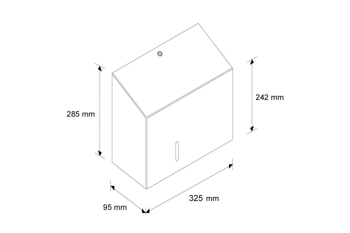 POJEMNIK NA PAPIER TOALETOWY MERIDA STELLA DUO Z UCHWYTEM NA RESZTKĘ ROLKI PAPIERU, STAL MATOWA BSM202