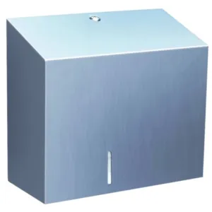 POJEMNIK NA PAPIER TOALETOWY MERIDA STELLA DUO Z UCHWYTEM NA RESZTKĘ ROLKI STAL POLEROWANA BSP202