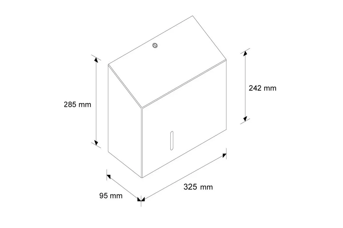 POJEMNIK NA PAPIER TOALETOWY MERIDA STELLA DUO Z UCHWYTEM NA RESZTKĘ ROLKI STAL POLEROWANA BSP202