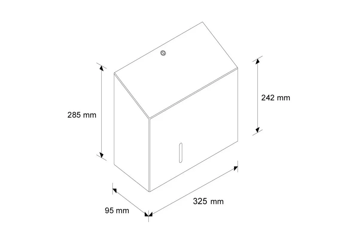 Pojemnik na papier toaletowy MERIDA STELLA MAXI, wersja polerowana BSP101