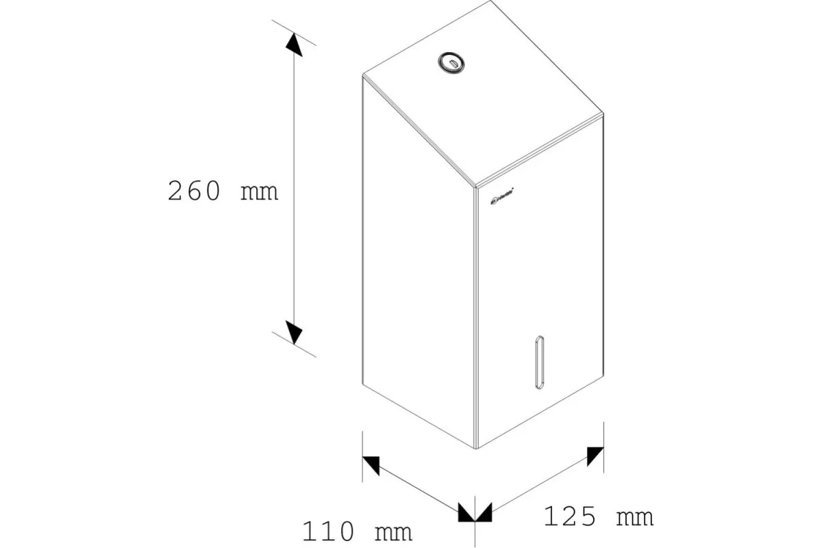 Pojemnik na papier toaletowy w listkach MERIDA STELLA wersja matowa BSM401