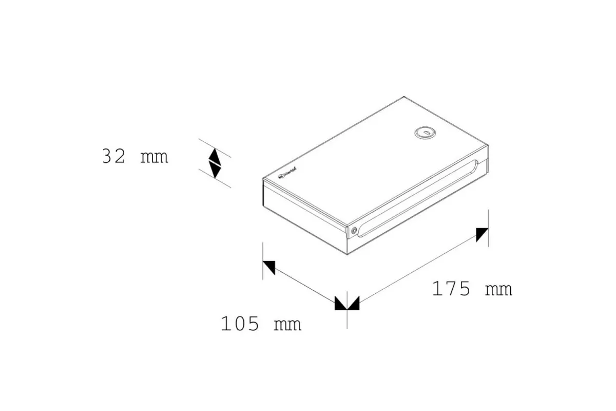 POJEMNIK NA RĘKAWICE FOLIOWE MERIDA STELLA, STAL POLEROWANA GSP004